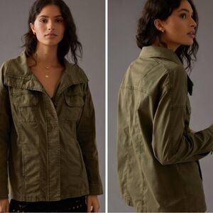 Anthropology Marrakech Olive Green Utility Jacket